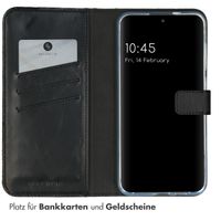 Selencia Echtleder Klapphülle für das Samsung Galaxy S24 Plus - Schwarz