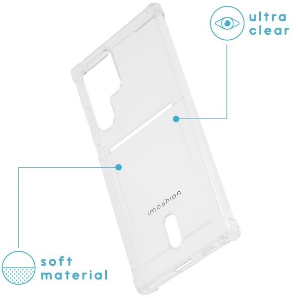 imoshion Soft Case Back Cover mit Kartenfach für das Samsung Galaxy S22 Ultra - Transparent