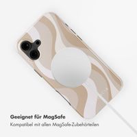 Selencia Vivid Tough Back Cover mit MagSafe für das iPhone 16 - Desert Waves Beige