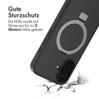 Accezz Ring Stand Backcover mit MagSafe für das Apple iPhone 16 - Schwarz