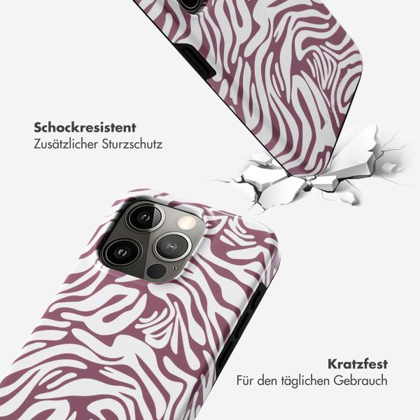 Selencia Vivid Tough Back Cover für das iPhone 15 Pro - Trippy Swirl Dark Rose