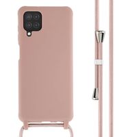 imoshion Silikonhülle mit Band für das Samsung Galaxy A12 - Sand Pink