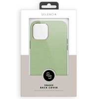 Selencia Gaia Backcover in Schlangenoptik Apple iPhone 12 (Pro) - Grün