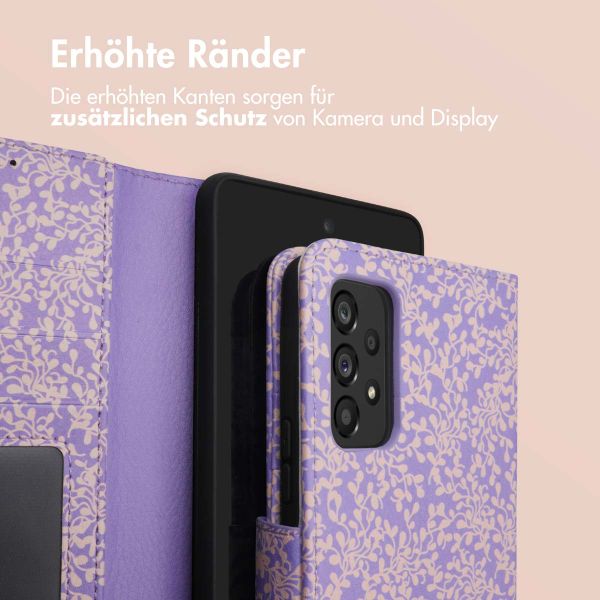 imoshion ﻿Design Klapphülle für das Samsung Galaxy A53 - Purple White Flowers