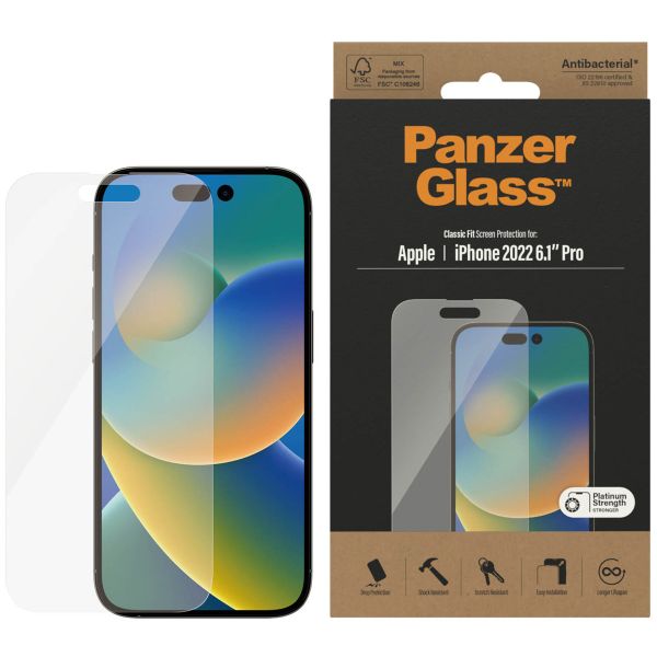 PanzerGlass Antibakterieller Screen Protector für das iPhone 14 Pro