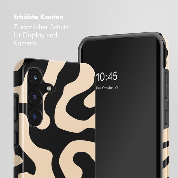 Selencia Vivid Back Cover Samsung Galaxy S25 FE - Art Wave Black