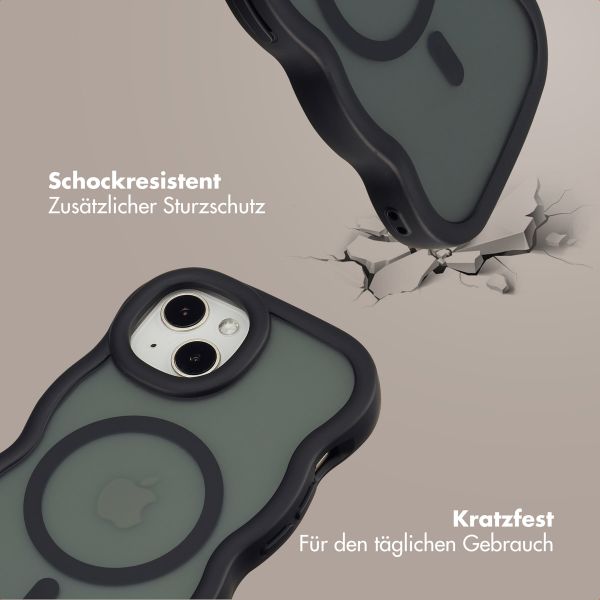 Selencia Wavy Backcover mit MagSafe Apple iPhone 14 / 13 - Schwarz