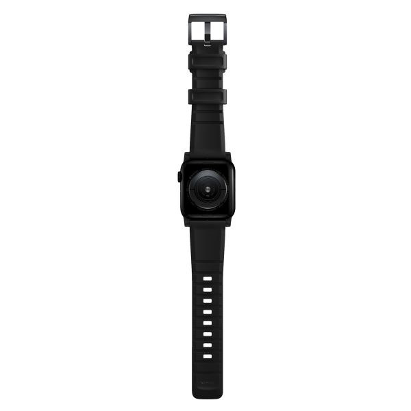 Nomad Robustes Armband FKM für die Apple Watch Series 1 bis 10 / SE / Ultra (2) (44/45/46/49 mm) - Schwarz/Schwarz