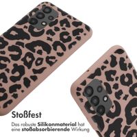 imoshion Silikonhülle design mit Band für das Samsung Galaxy A13 (4G) - Animal Pink