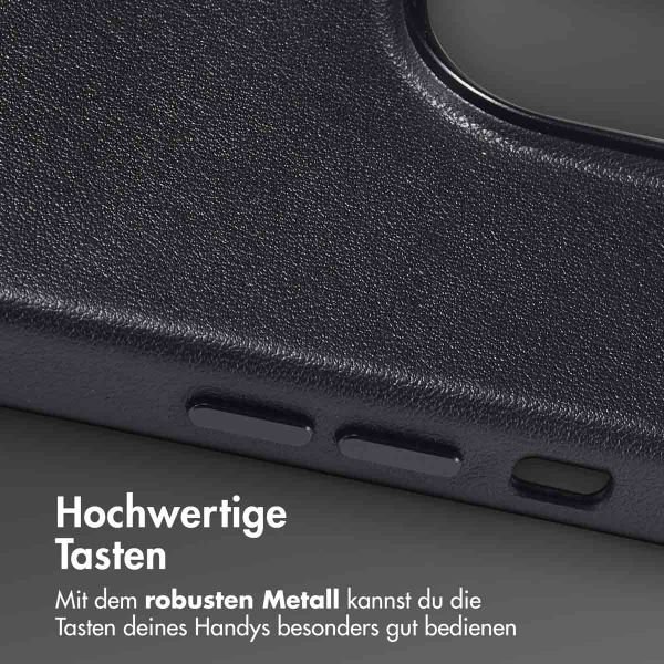 Accezz MagSafe Leather Backcover für das iPhone 14 Pro Max - Onyx Black