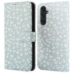 imoshion Design Klapphülle Samsung Galaxy A55 - Smoke Green Flowers