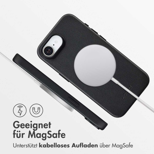 Accezz MagSafe Leather Backcover Apple iPhone 16e - Onyx Black