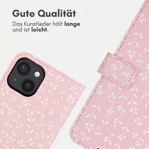 imoshion Design Klapphülle Apple iPhone 13 - Pink Bazaar Flowers