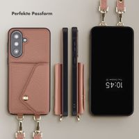 Selencia Sera HandyHülle mit Kordel und Umschlag-Kartenhalter Samsung Galaxy A37 (5G) - Old Pink