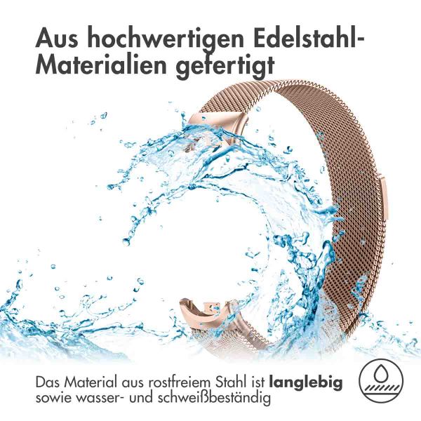 imoshion Mailändische Magnetarmband für das Xiaomi Smart Band 8 / 9 - Rose Gold