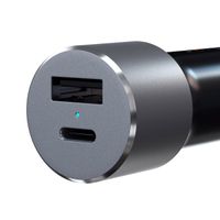 Satechi Duales Autoladegerät 72 Watt | USB-A + USB-C – Space Grau