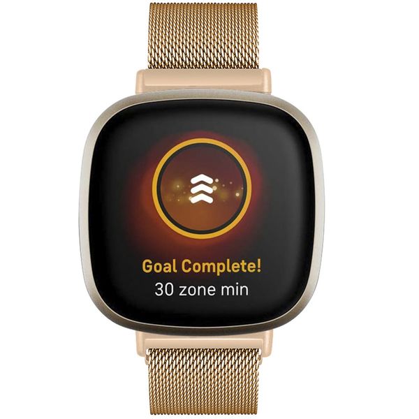 imoshion Magnetisches Milanaise Armband für das  Fitbit Versa 4/ 3 / Sense (2) - Rosé gold