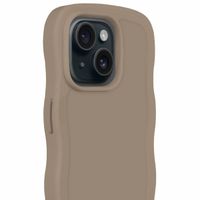 Holdit Wavy Case für das iPhone 14/15 Plus - Mocha Brown