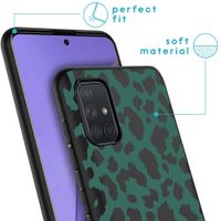 imoshion Design Hülle Samsung Galaxy A71 - Leopard - Grün / Schwarz