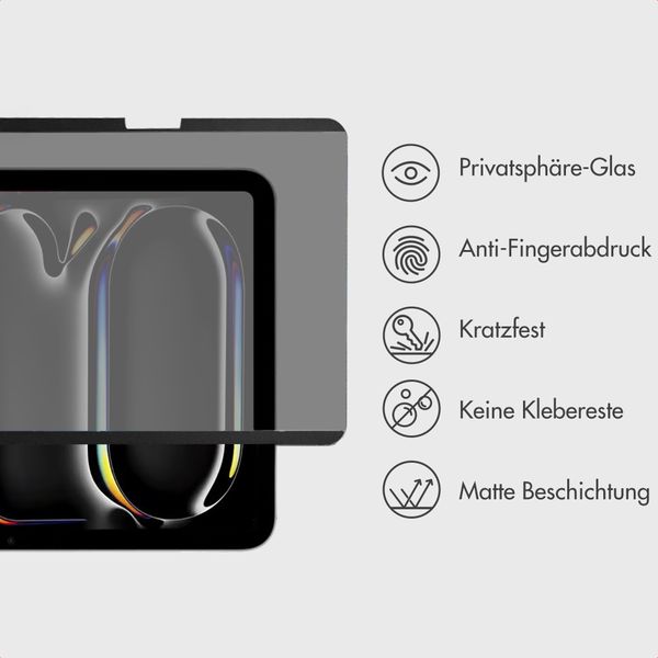 Accezz Magnetischer Sichtschutz-Displayschutz Apple iPad Pro 11 (2025) M5 / (2024) M4