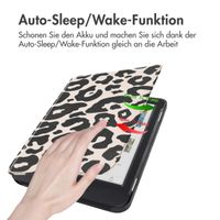 imoshion Design Slim Hard Case Sleepcover für das Kobo Clara Colour / Kobo Clara BW - Leopard