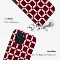 Selencia Vivid Back Cover Apple iPhone 15 - Check This Burgundy