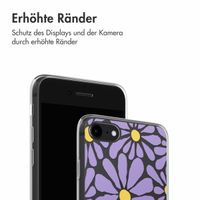 imoshion  Design Hülle für das iPhone SE (2022 / 2020) / 8 / 7 - Tropical Violet Flowers Connect