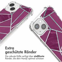 imoshion Design Hülle mit Band Apple iPhone 14 - Bordeaux Graphic