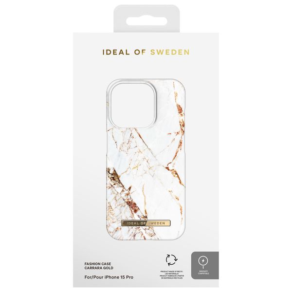iDeal of Sweden Fashion Back Case für das Apple iPhone 15 Pro - Carrara Gold