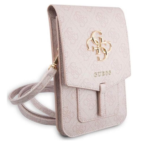 Guess Crossbody-Handytasche - Smartphone-Umhängetasche mit Gurt 4G Logo - Rose