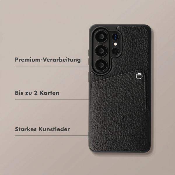 Selencia Riva Back Cover mit Kartenfach Samsung Galaxy S26 Ultra - Black