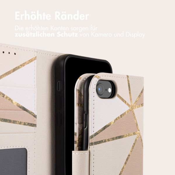 imoshion Design Klapphülle iPhone SE (2022 / 2020) / 8 / 7 / 6(s) - Beige Graphic