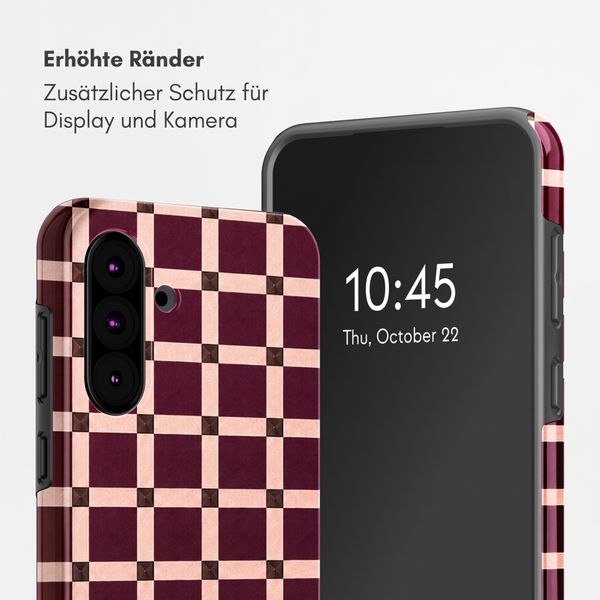 Selencia Vivid Back Cover Samsung Galaxy A36 / A56 - Check This Burgundy