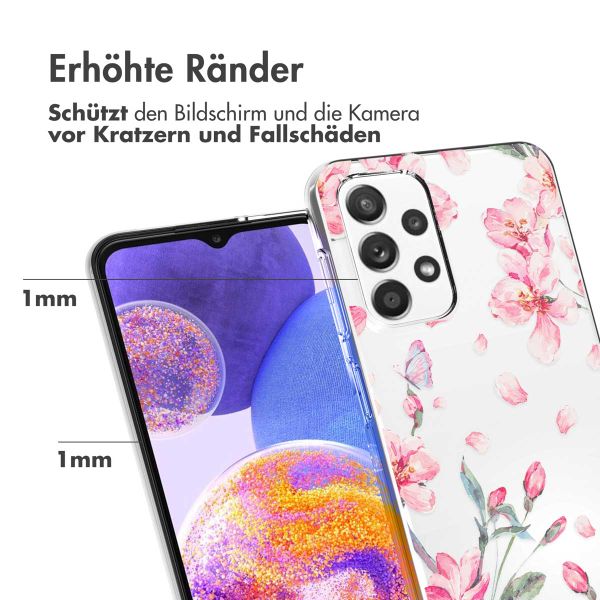 imoshion Design Hülle Galaxy A23 (5G) - Blume - Rosa