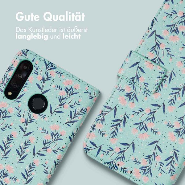 imoshion ﻿Design Klapphülle für das Huawei P30 Lite - Blue Flowers