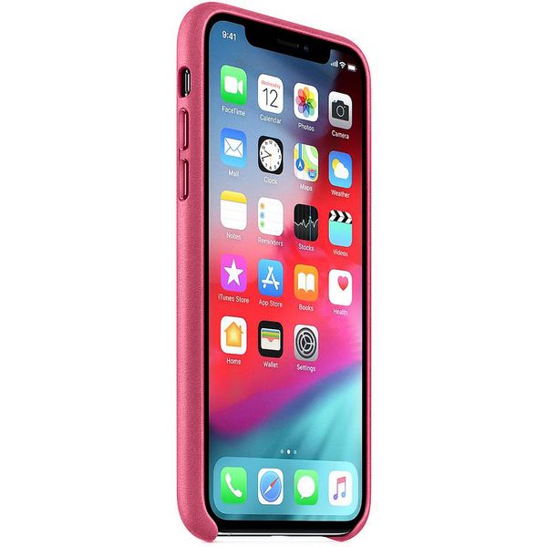 Apple Leder-Case Fuchsia für das iPhone X