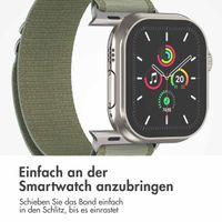 imoshion Nylon Alpine Armband für das  Apple Watch Series 1 t/m 11 / SE / Ultra (44/45/46/49 mm) - Olive Green