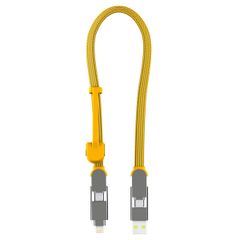 Rolling Square inCharge® XL 6-in-1-Schnellladekabel - 30 cm - Yellow