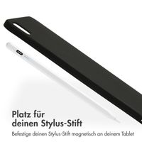 Accezz Liquid Silicone Back Cover mit Stifthalter Apple iPad Pro 11 (2024) M4 - Schwarz