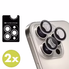 imoshion 2er-Pack Objektivschutz für Kamera für das Apple iPhone 16 Pro / 16 Pro Max - Natural / Titanium