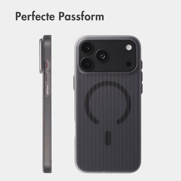 Accezz Lite Backcover mit MagSafe | Fluted | Apple iPhone 18 Pro Max / 17 Pro Max - Grau