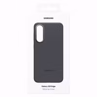 Samsung Original Silikon Cover Samsung Galaxy S25 Edge - Schwarz