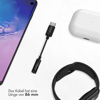 imoshion AUX-Adapter – USB-C auf 3,5 mm/Audio-Klinkenadapter – USB-C Stecker auf AUX-Buchse – Schwarz