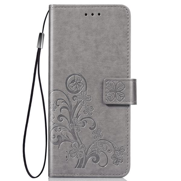 Kleeblumen Klapphülle Grau für das Sony Xperia 1 II
