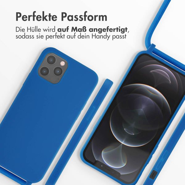 imoshion SilikonHülle mit Band Apple iPhone 12 (Pro) - Blau