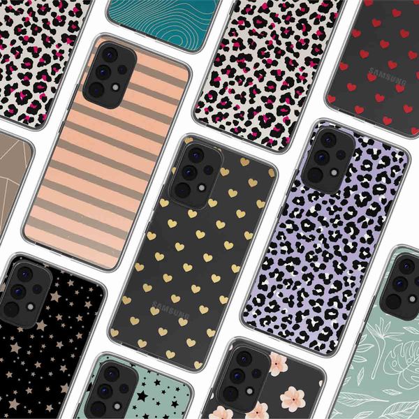 imoshion Design Hülle Samsung Galaxy A52(s) (5G/4G) - Striped peach reverse