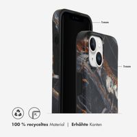 Selencia Aurora Fashion Back Case für das iPhone 15 - Strapazierfähige Hülle - 100% recycelt - Schwarzen Marmor