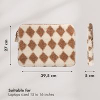 Selencia Teddy Laptop Hülle 15-16 Zoll - Laptop Sleeve - Checks