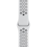 Apple Nike Sport Band für Apple Watch Series 1 bis 9 / SE (38/40/41 mm) | Series 10 (42 mm) - Pure Platinum/Black