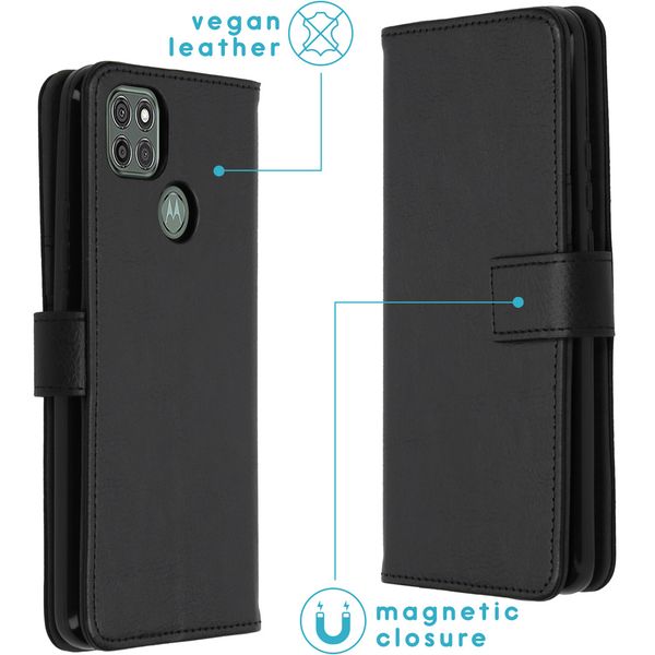 imoshion Luxuriöse Klapphülle Motorola Moto G9 Power - Schwarz